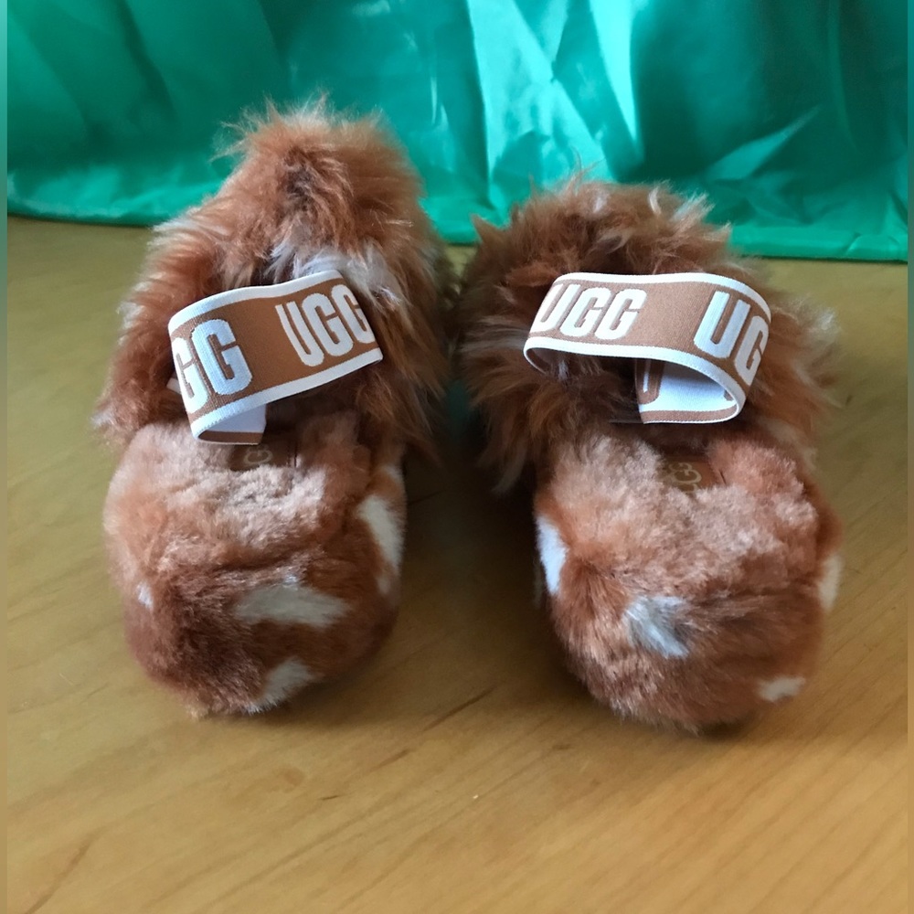 Ugg Fluff Yeah Oh Yeah Women’s Fuzzy Slides Tan A… - image 3